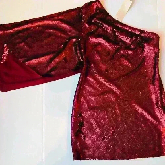 NWT! Keepsake The Label No Signs 1 Shoulder Sequins Dress. - Picture 3 of 6